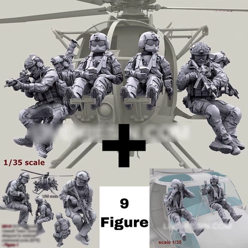 Resin helicopter crew set - 1:35,