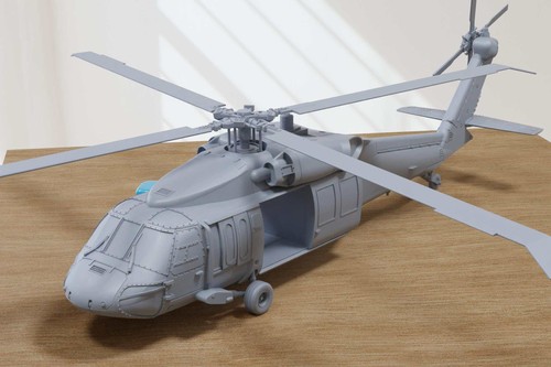 60a black hawk - black, helicopter
